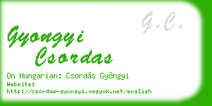gyongyi csordas business card