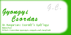 gyongyi csordas business card
